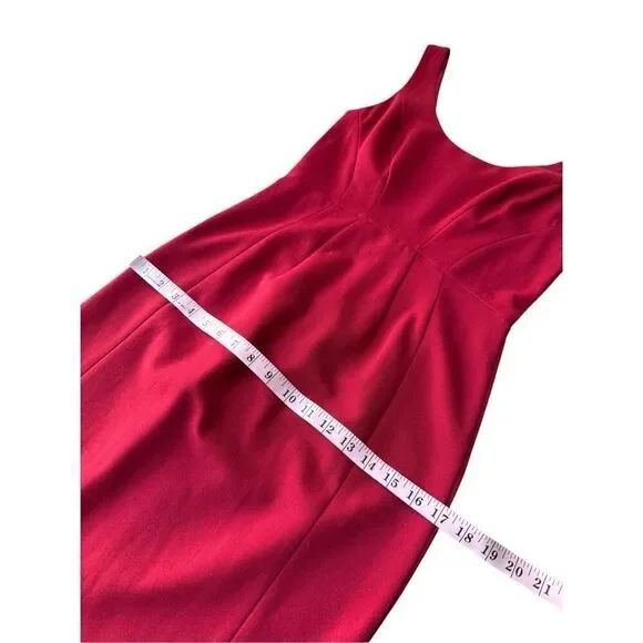 Diane von Furstenberg Red Geovana Sheath Sleeveless Dress Size 2 - Picture 11 of 13